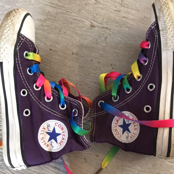 Purple Converse High Tops - Picture 6 of 7